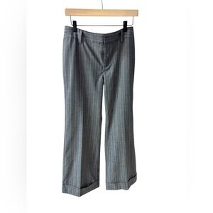 Gap Women’s Trousers, Gray pink Pinstripe Wide-Leg Pants, size 6 ankle length